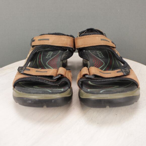 Ecco Offroad Hiking Sandals Mens 39 US 6 Brown Tan Leather Adjustable - Picture 3 of 9